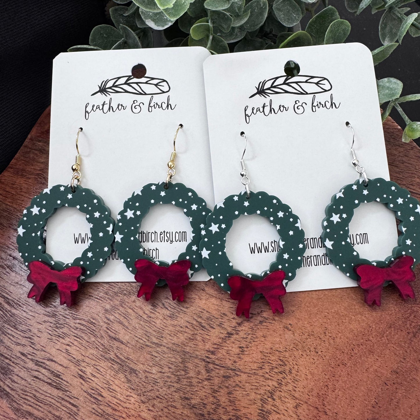 Acrylic Wreath Earrings