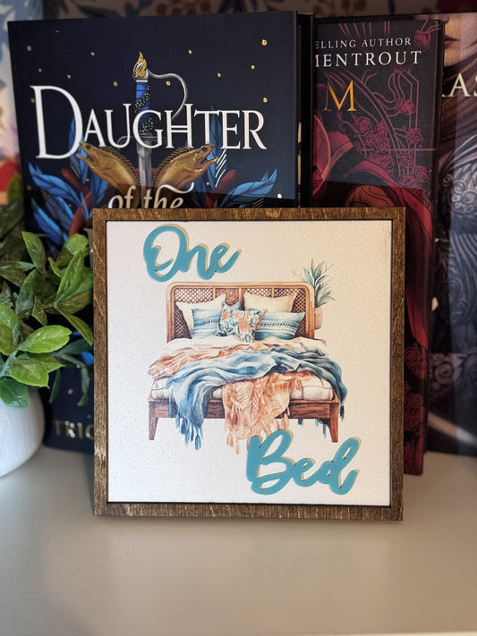 One Bed Trope Shelf Sign (Apollycon Preorder Only)