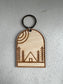 Outdoors Arch Engraved Wood Keychain