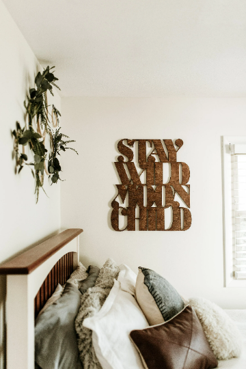 Stay Wild Moon Child Wood Wall Art