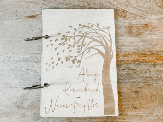 Always Remembered Wood Card Keeper
