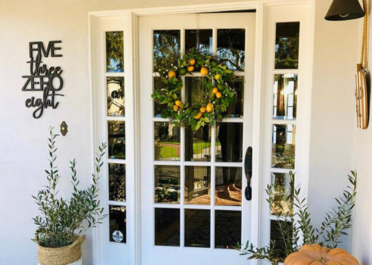 Modern Address Sign mixed font