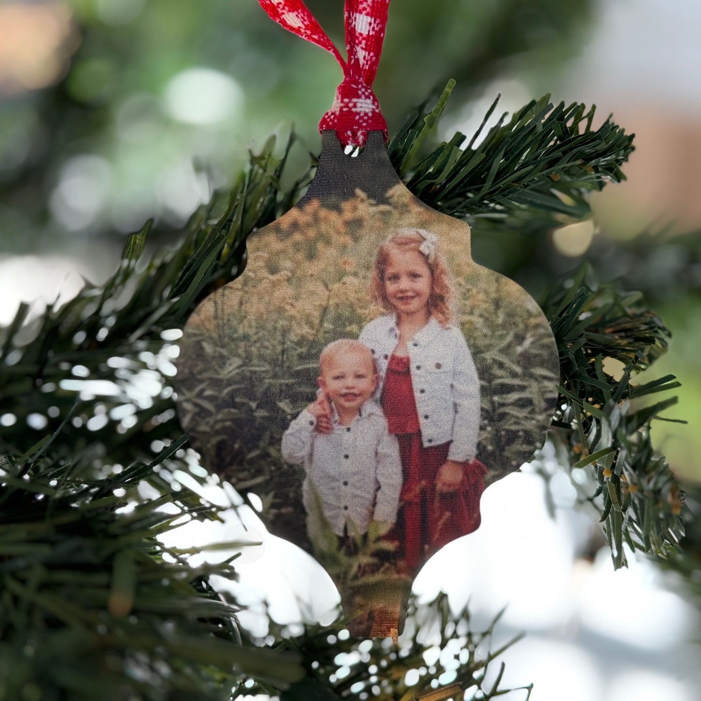 Custom Single Photo Christmas Ornament
