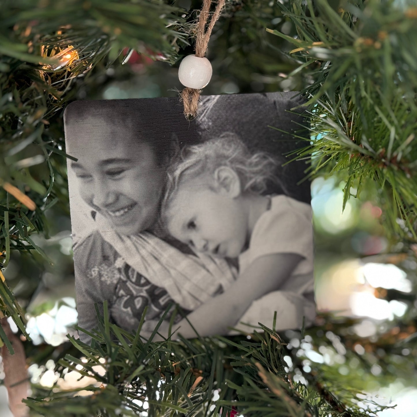 Custom Single Photo Christmas Ornament