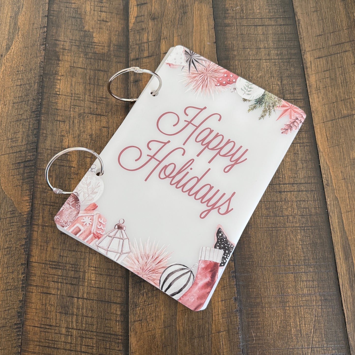 Happy Holidays Acrylic Card Keeper