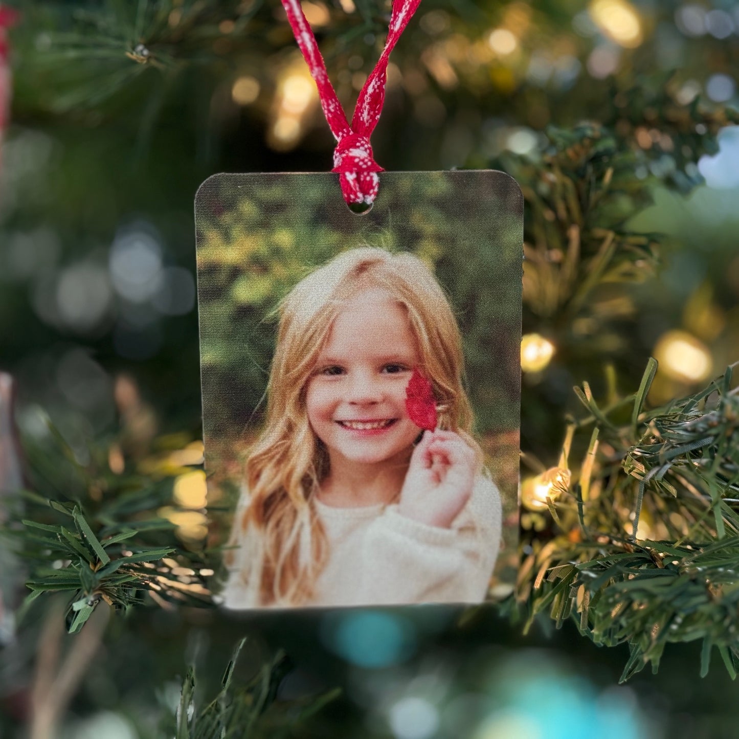 Custom Single Photo Christmas Ornament