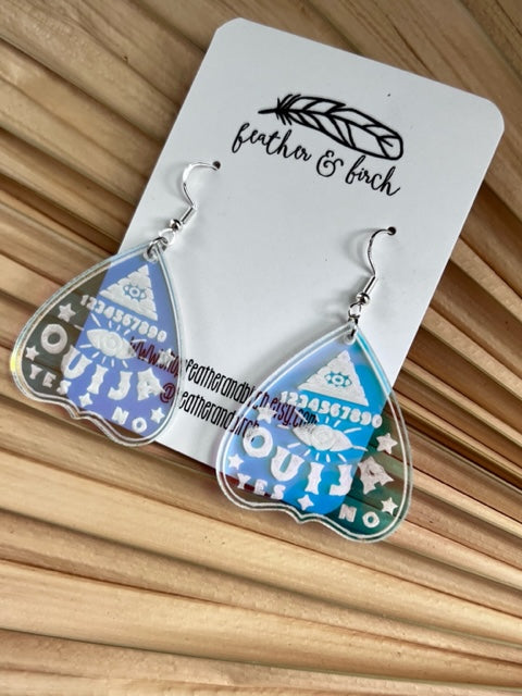 Halloween Iridescent Ouiji Earrings