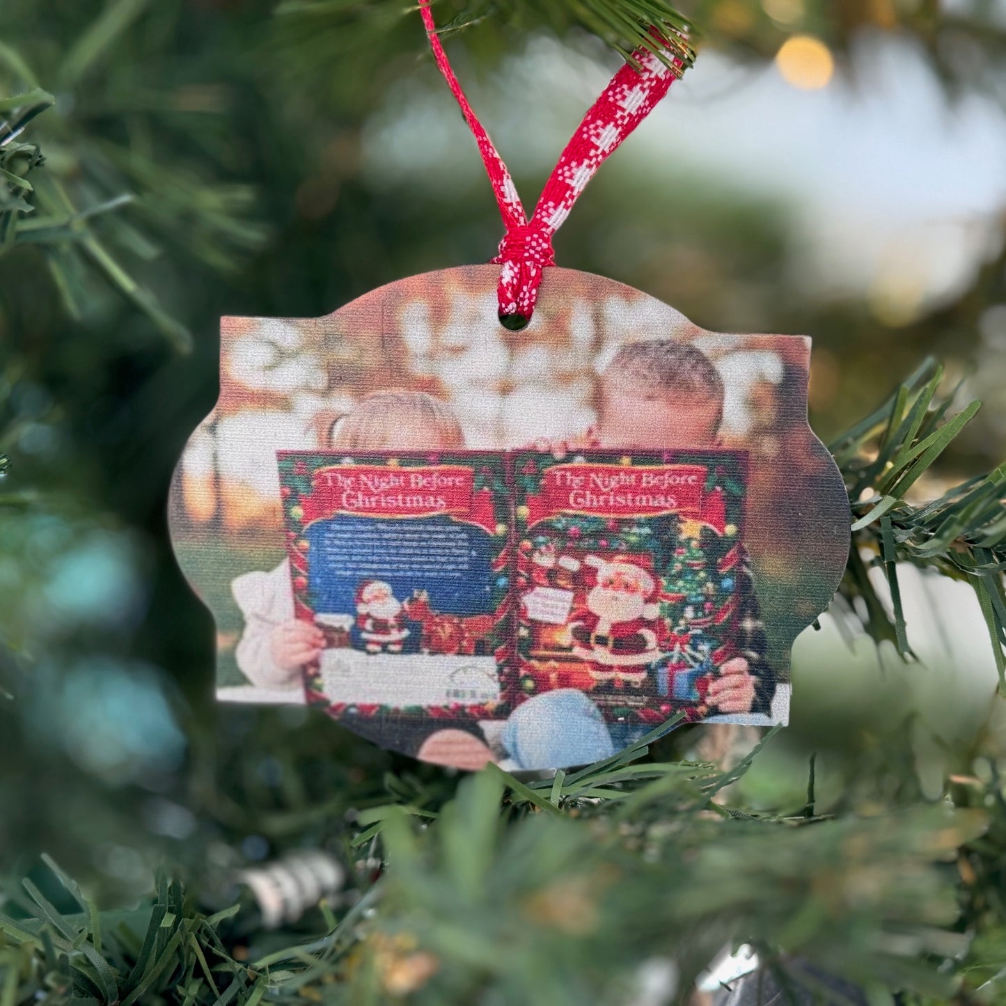 Custom Single Photo Christmas Ornament