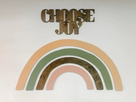 Choose Joy Boho Wood Cut Wall Art