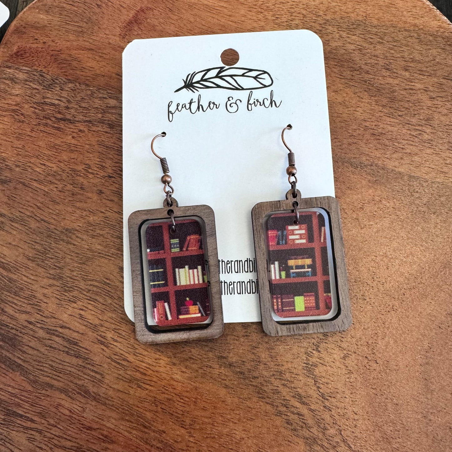 Bookshelf Earrings