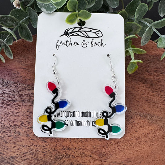 Christmas Light Earrings