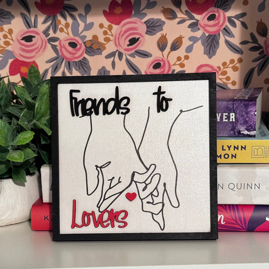 Friends to Lovers Trope Shelf Sign