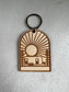 Outdoors Arch Engraved Wood Keychain