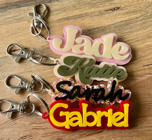 Custom word keychains on sale