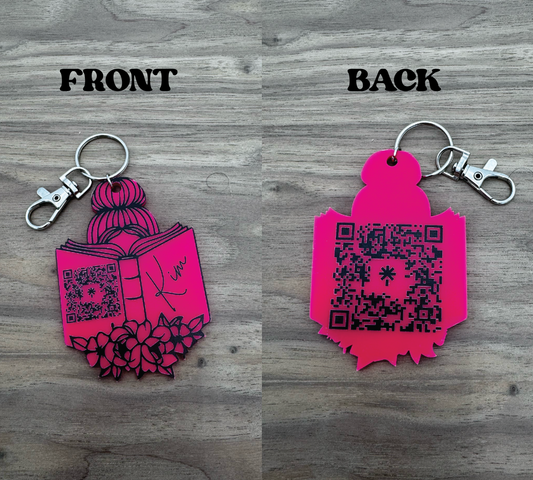 Custom Bookish QR Code Keychain (Apollycon Preorder Only)