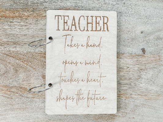 Teacher Wood Card Keeper