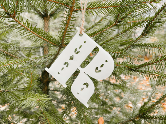 Initial Cut Out Ornament Stocking Hanger