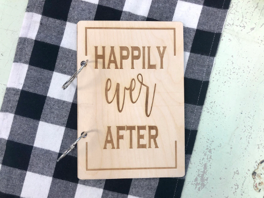 Happily Ever After Wood Card Keeper