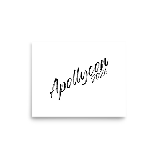 Apollycon '26 Black wording Signing Board (Apollycon Preorder Only)