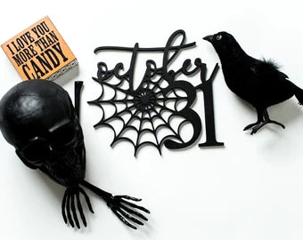 October 31 Spider Web Halloween Decor