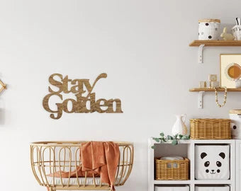 Stay Golden Wood Wall Art