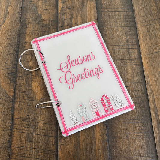 Seasons Greetings Acrylic Card Keeper