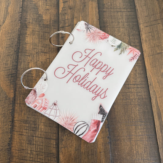Happy Holidays Acrylic Card Keeper