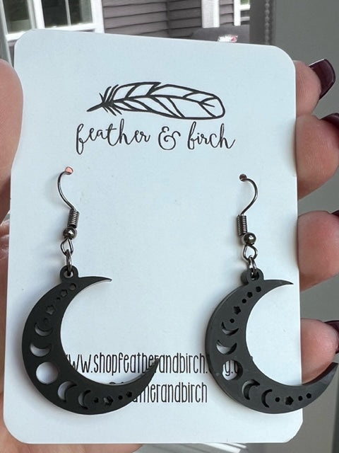 Moon phases Crescent Moon Earrings