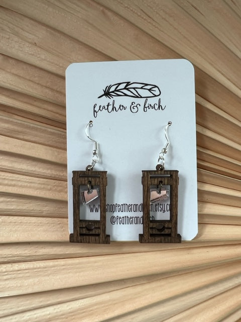 Halloween Guillotine Earrings