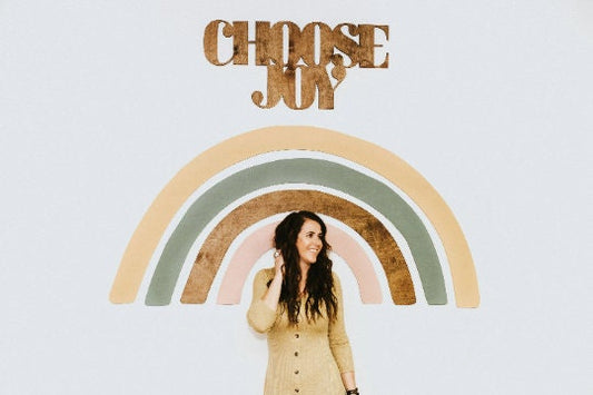 Choose Joy Boho Wood Cut Wall Art