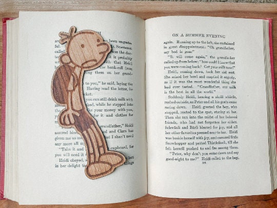 Inspired Wimpy Kid Wooden Bookmark